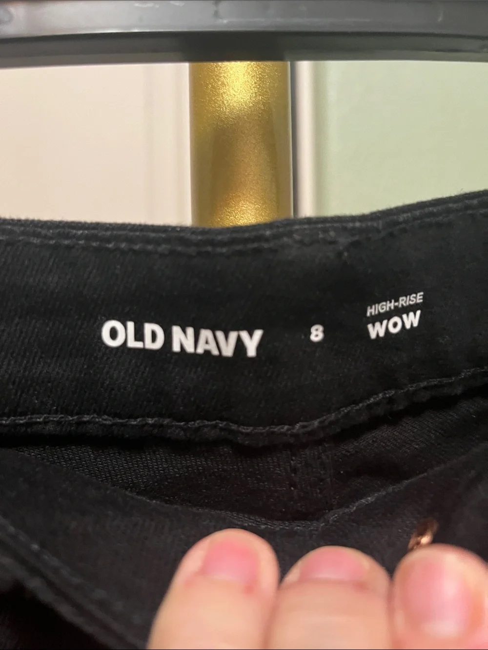 Old Navy Black Cuffed Denim cuffed Shorts High Waisted Size 8 NWT